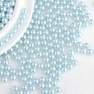 10mm Aqua Round Acrylic Beads