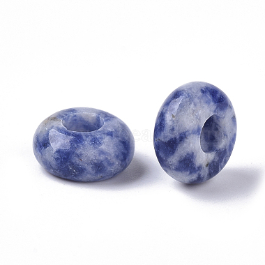 Natürlicher blauer Fleck Jaspis europäische Perlen(X-G-Q503-09)-2