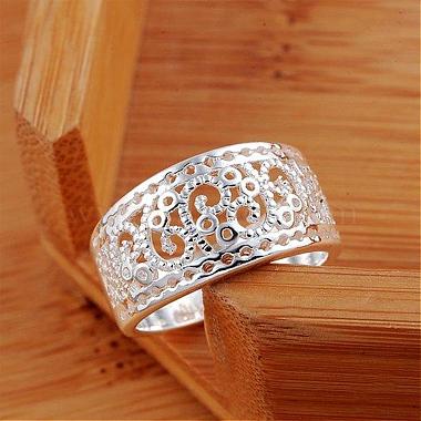 Vintage Elegant Fashion Style Brass Hollow Out Metal Rings(RJEW-EE0002-006P-D)-7