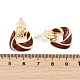 Brass Enamel Stud Earrings(EJEW-P301-08G)-5