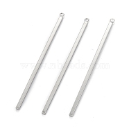 304 Stainless Steel Pendants, Cuboid, Stainless Steel Color, 63x3x2mm, Hole: 1.6mm(STAS-Z034-17E-P)