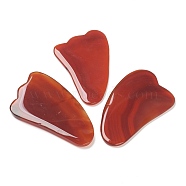 Dyed & Heated Natural Agate Gua Sha Boards, Scraping Massage Tools, Gua Sha Facial Tools, Wing, 94~95.5x56~57.5x4.2~7mm(AJEW-H112-01)