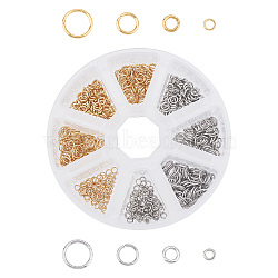 304 Stainless Steel Jump Rings, Open Jump Rings, Golden & Stainless Steel Color, 800pcs/box(STAS-UN0017-94P)