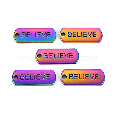 Multi-color Oval Alloy Charms