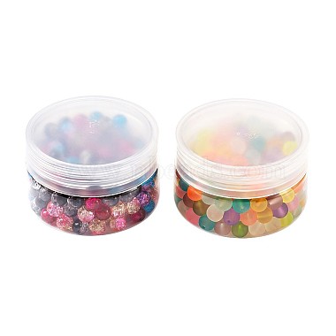 perles de verre dépolies transparentes et perles de verre craquelées bicolores(FGLA-CD0001-01)-6