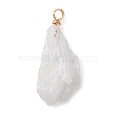 Electroplated Natural Quartz Crystal Dyed Pendants(PALLOY-JF02325-01)-3