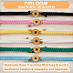 6Pcs 6 Colors Alloy Enamel Sunflower Link Bracelets Set(BJEW-FI0001-07)-4