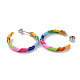 Colorful Enamel Ring Stud Earrings(EJEW-P225-03P)-2