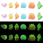 30Pcs 6 Styles Luminous Resin Conch Display Decorations, Glow In The Dark, for Aquarium Scenery Fish Tank Decoration, Glow in the Dark, Mixed Color, 21.5~30.5x10.5~20x13~21mm, 5pcs/style(DJEW-CJ0001-37)