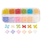 12 Style 12/0 Glass Seed Beads, Trans & Ceylon, Round Hole, Round, Mixed Color, 2mm, Hole: 1mm, about 250pcs/style, 3000pcs/box(SEED-YW0001-49B)