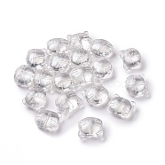 Glass Beads, for Jewelry Making, Cat, Silver, 12.5x14x6.5mm, Hole: 1mm(X-GLAA-G079-02J)