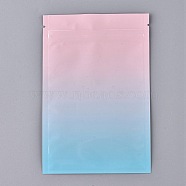 Gradient Color Plastic Zip Lock Bags, Resealable Aluminum Foil Pouch, Food Storage Bags, Blue, 15x10.1cm, Unilateral Thickness: 3.9 Mil(0.1mm)(X-OPP-P002-A01)