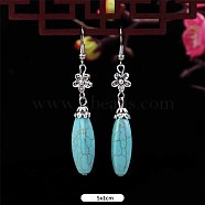 Turquoise Dangle Earrings for Women, Teardrop(WG2299-1)