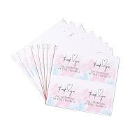 Square Stickers, Adhesive Label Stickers, Thank You Theme, with Word, Pink, 8.7x8.9x0.01cm, 25 sheets/bag(DIY-B041-11A)