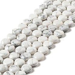 Natural Howlite Beads Strands, Heart, 12x12~12.5x5~5.5mm, Hole: 1.2mm, about 33~34pcs/strand, 15.35''(39cm)(G-B022-09C)