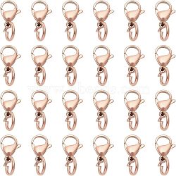 304 Stainless Steel Lobster Claw Clasps, Rose Gold, 15x9.5x4.5mm, Hole: 6mm, 20pcs/box(STAS-UN0010-90RG)