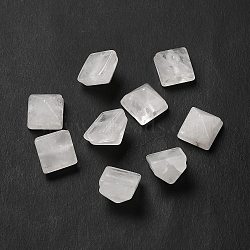 Natural Quartz Crystal Beads, Rock Crystal Beads, Faceted Pyramid Bead, 9x10x10mm, Hole: 1.2mm(G-G997-F10)