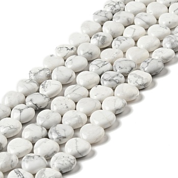 Natural Howlite Beads Strands, Heart, 12x12~12.5x5~5.5mm, Hole: 1.2mm, about 33~34pcs/strand, 15.35''(39cm)