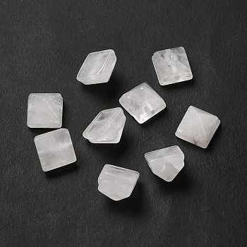 Natural Quartz Crystal Beads, Rock Crystal Beads, Faceted Pyramid Bead, 9x10x10mm, Hole: 1.2mm