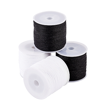 Nylon Thread Nylon String, for Beading Jewelry Making, Mixed Color, 0.8mm, about 100m/roll, 2 colors, 2rolls/color, 4rolls