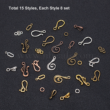 Tibetan Style Hook and Eye Clasps(TIBE-PH0005-13)-4
