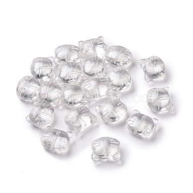 Silver Cat Shape Glass Beads