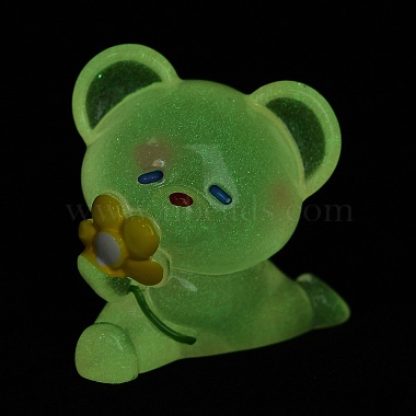 Ornements mignons de petit ours en résine lumineuse(RESI-Z008-01C)-3