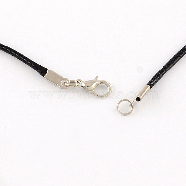 Воском хлопка ожерелье шнура материалы(MAK-S032-1.5mm-A101)-2