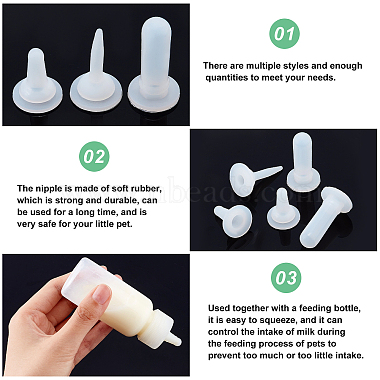 Silicone Baby Pet Feeding Nipple Sets(AJEW-WH0252-04)-4