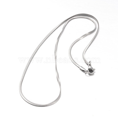 304 Stainless Steel Snake Chain Necklaces(NJEW-F195-02A-P)-2
