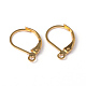 Golden Plated Brass Leverback Earring Findings(X-EC223-G)-1