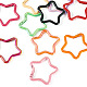 10Pcs 2 Styles Spray Painted Alloy Spring Gate Rings(FIND-TA0009-83)-3