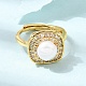 einstellbare messing micro pave zirkonia fingerringe(CU-CBABA66-02G)-1