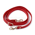 PU Imitation Leather Bag Straps, with Zinc Alloy Swivel Eye Bolt Snap Hooks, for Crossbody Bag Handle Accessories, FireBrick, 119x1.2cm(FIND-WH0156-06C)