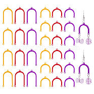 CHGCRAFT 48Pcs 6 Style Transparent Acrylic Chandelier Component Links, 3 Loop Connector, Arch, Mixed Color, 22.5x22.5x3mm and 37.5x22.5x3mm, Hole: 2mm, 8pcs/style(TACR-CA0001-15)