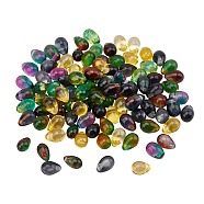 Transparent Glass Beads, Teardrop, Mixed Color, 9x6x5mm, Hole: 1mm(GLAA-GA0001-04)