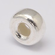 Product Name:925 Sterling Silver Spacer Beads, Donut, Silver, 6x3.5mm, Hole: 3mm(X-STER-K021-04S-C)