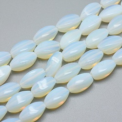 Opalite Beads Strands, Oval, 14~15x7~8mm, Hole: 1mm, about 25pcs/strand, 15.3 inch(39cm)(G-G793-22A-04)