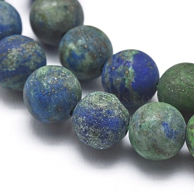 Natural Chrysocolla and Lapis Lazuli Beads Strands(G-I254-02A)-3