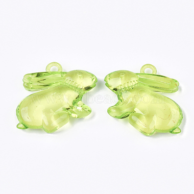 Transparent Acrylic Bunny Pendants(X-TACR-S133-092)-2