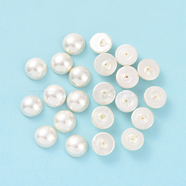 Shell Pearl Half Drilled Beads(X-BSHE-G011-01-12mm)-3
