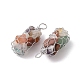 Rack Plating Copper Wire Wrapped Natural Mixed Stone Chip Big Pendants(G-C130-01P-09)-2