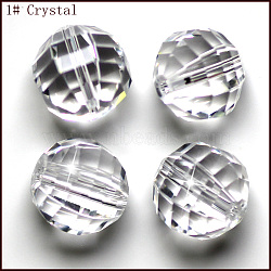 Imitation Austrian Crystal Beads, Grade AAA, Faceted, Round, Clear, 8mm, Hole: 0.9~1mm(SWAR-F079-8mm-01)