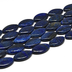 Natural Lapis Lazuli Beads Strands, Horse Eye, 30~31x18~18.5x6.5~7mm, Hole: 1mm, about 13pcs/strand, 15.35''(39cm)(G-K311-08B)