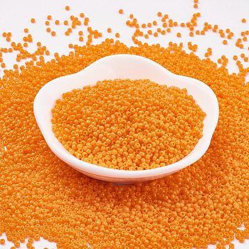 TOHO Round Seed Beads, Japanese Seed Beads, (42D) Opaque Light Orange, 11/0, 2.2mm, Hole: 0.8mm, about 50000pcs/pound