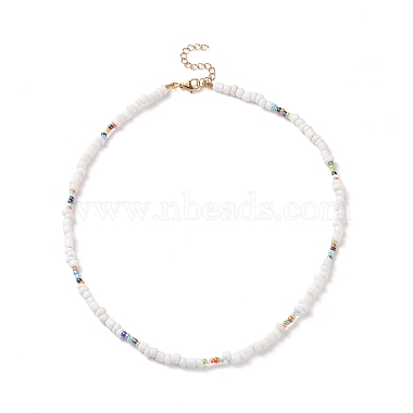 White Seed Beads Necklaces