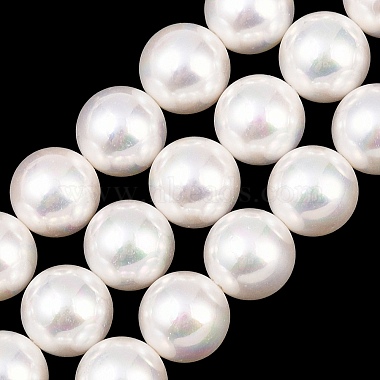 Electroplated Shell Pearl Graduated Beads Strands(BSHE-C011-04)-2