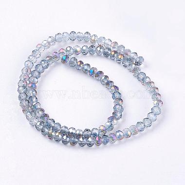 Half Plated Faceted Rondelle Electroplate Glass Beads Strands(X-EGLA-D020-3x2mm-18)-2