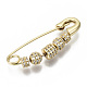Brass Micro Pave Cubic Zirconia Safety Pins(ZIRC-S061-206G-NF)-2