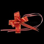 Pull Ribbon Bows, for Gift Wrapping, Wedding Christmas Party Decoration, Red, Flower: 70mm, 10pcs/bag(DJEW-WH0001-03A)